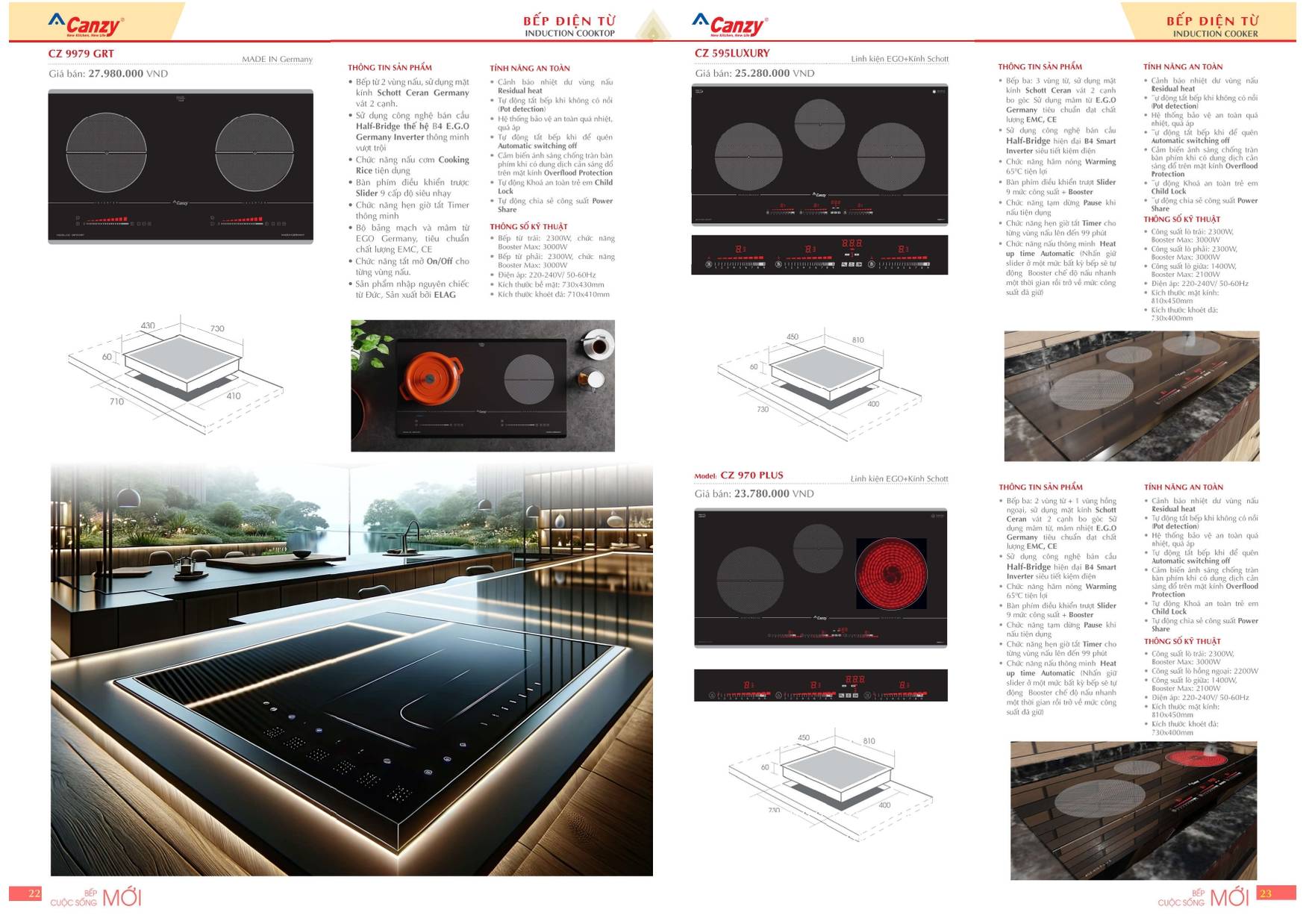 Bếp CANZY Catalogue và Bảng giá mới nhất 2024 /Page 11